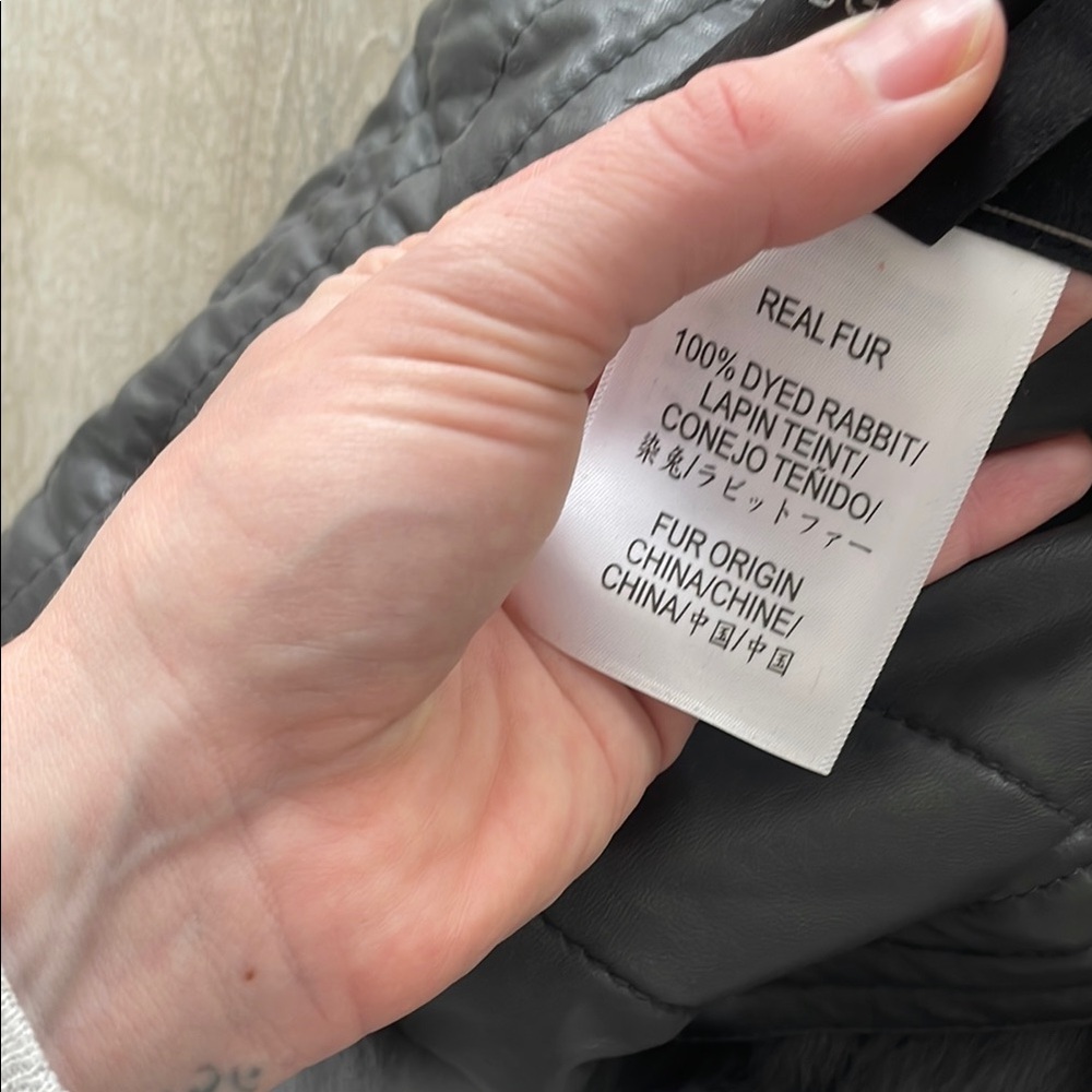 BCBGMaxAzria Gray Rabbit Fur Vest - Picture 8 of 12